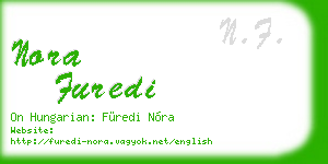 nora furedi business card